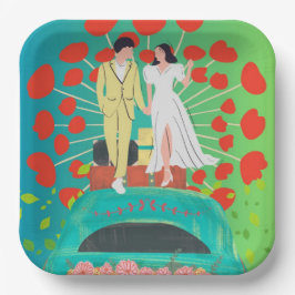 パーティーの会場 ペーパープレート