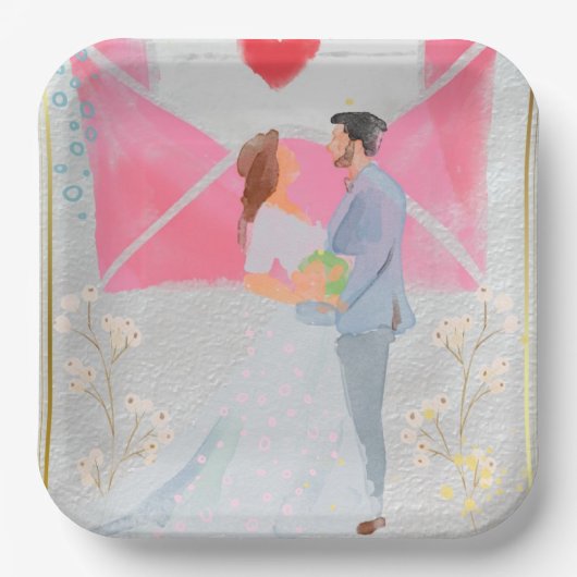 パーティーの会場 ペーパープレート (正面)