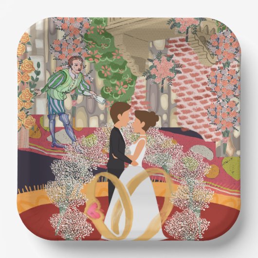 パーティーの会場 ペーパープレート (正面)