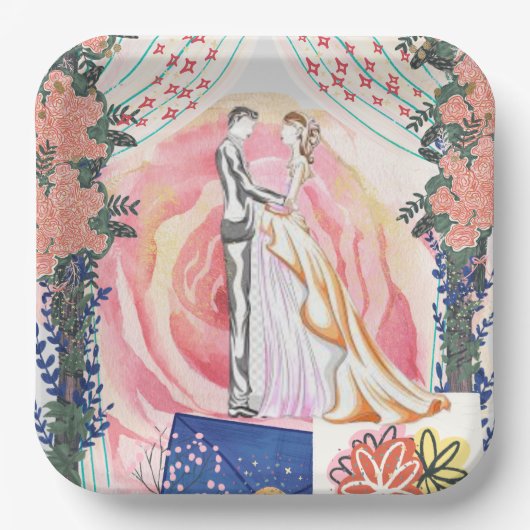 パーティーの会場 ペーパープレート (正面)