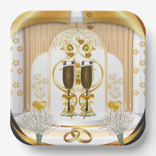 パーティーの会場 ペーパープレート (正面)