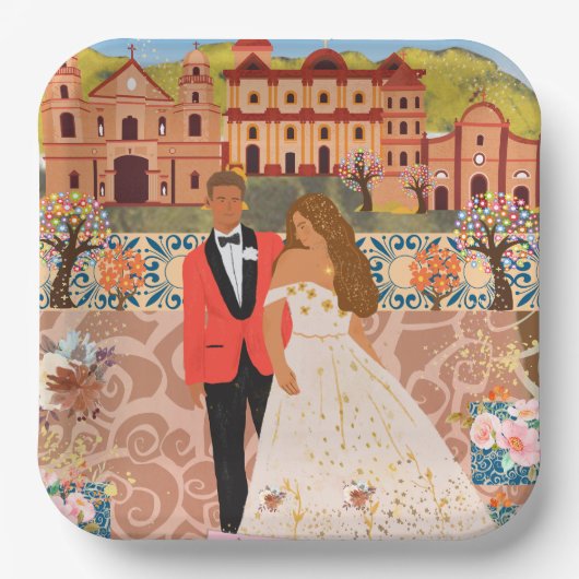 パーティーの会場 ペーパープレート (正面)