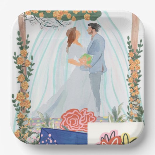 パーティーの会場 ペーパープレート (正面)