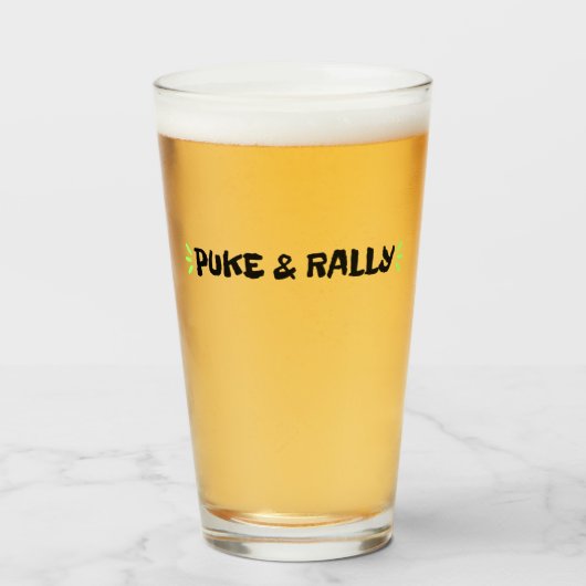パーティーの伝説エディション パイントグラス | Puke & Rally (ドリンク正面)