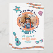 パーティーの写真を飾ろう 招待状 (正面/裏面)