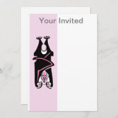 パーティーの動物 - BAT クレイジー - ハロウィン - ワイルドライフ - 招待状 (正面/裏面)