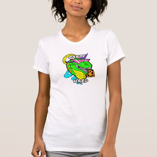 パーティーの堅い恐竜のTレックス Tシャツ (正面)