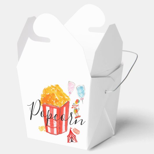 パーティーの好意カーニバルポップコーン誕生日パーティー フェイバーボックス (オープン)