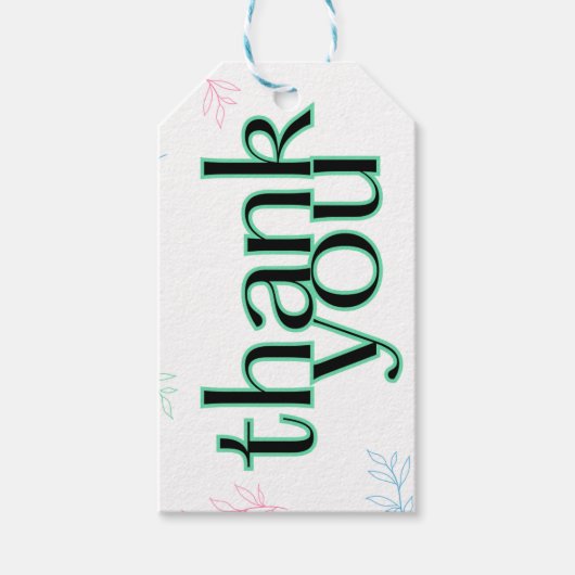 パーティーの好意ギフトラベルカスタム、感謝メッセージ ギフトタグ (正面)