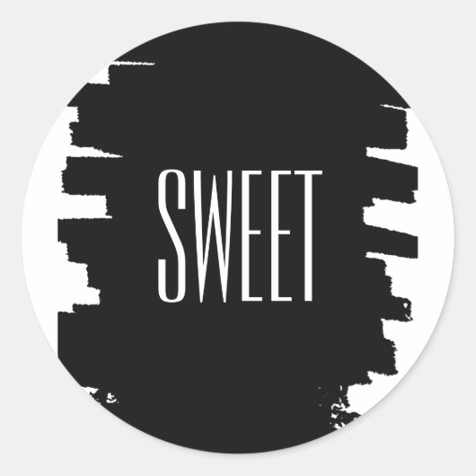 パーティーの好意ステッカーSWEET ラウンドシール (正面)