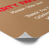 パーティーの好意BBQベビーシャワーレッドプレイドを1つ取る ポスター (角)