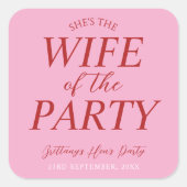 パーティーの妻 ピンクのハエン・パーティー スクエアシール (正面)