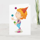 パーティーの子供がカラフルなボールをジャグリング カード (正面)