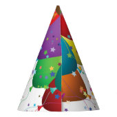 パーティーの帽子か気球および紙吹雪 パーティーハット (裏面)