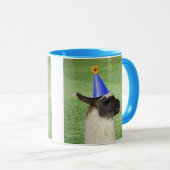 パーティーの帽子のマグのおもしろいなラマ マグカップ (正面右)