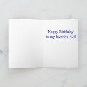 パーティーの帽子の誕生日のかわいいシマリス カード (内部)