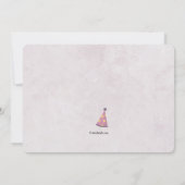 パーティーの帽子をかぶった子猫の招待状 招待状 (裏面)