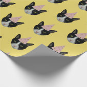 パーティーの帽子を持つタキシード猫 ラッピングペーパー (角)