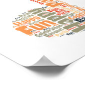 パーティーの形の単語。 ポスター (角)