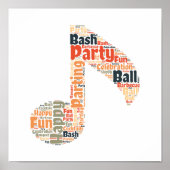 パーティーの形の単語。 ポスター (正面)