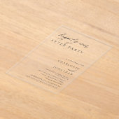 パーティーの後で幸せ結婚に アクリル招待状 (レイダウン)