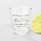 パーティーの後で幸せ結婚に ショットグラス (正面)