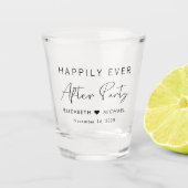 パーティーの後で幸せ結婚に ショットグラス (正面)