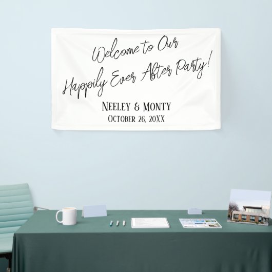 パーティーの後は幸せに！ 横断幕 (トレードショー)
