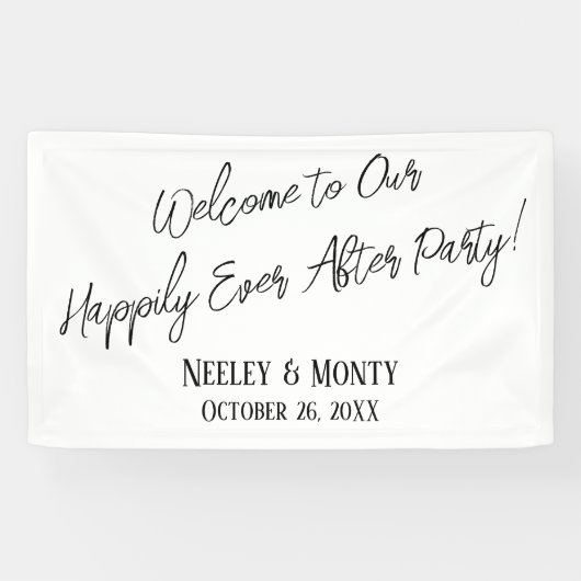 パーティーの後は幸せに! 横断幕 (横)