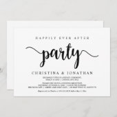 パーティーの後は楽し素朴くモダンに駆け落ち 招待状 (正面/裏面)