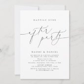 パーティーの後モダンで楽しくミニマルな脚本 招待状 (正面)