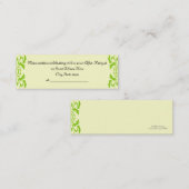 パーティーの招待のプロフィールカードの後の卒業 スキニー名刺 (正面/裏面)