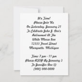 パーティーの招待状におすすめの時計のデザイン - 時間だよ!パーティーしよう! 招待状 (裏面)