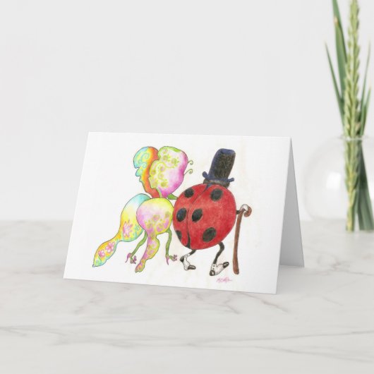 パーティーの招待状に虫が飛び出る - オーダーメイド 招待状 (正面)