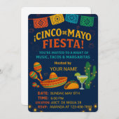 パーティーの招待状テンプレート – 編集可能なフィエスタカード 招待状 (正面/裏面)