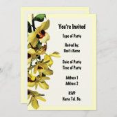 パーティーの招待状 - オーキッドデザイン 招待状 (正面/裏面)