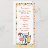 パーティーの招待状（カクテル） 招待状 (正面/裏面)