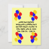 パーティーの招待状 ピエロ 〜 簡単にカスタマイズできます！ 招待状 (裏面)