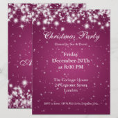 パーティーの招待状 ピンク エレガント 輝き オーダーメイド 招待状 (正面/裏面)