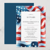パーティーの招待状 プロモーション カスタム アメリカ国旗 招待状 (正面/裏面)