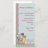 パーティーの招待状 招待状 (正面/裏面)