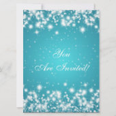 パーティーの招待状 青 エレガント 輝き オーダーメイド 招待状 (裏面)