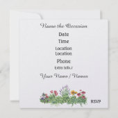 パーティーの招待状 - SRF 招待状 (裏面)