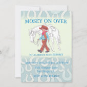 パーティーの招待 カウボーイと馬 招待状 (正面)