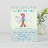 パーティーの招待 カウボーイと馬 招待状 (スタンド正面)