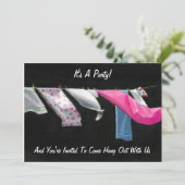 パーティーの招待: 来られる私達と時を過ごして下さい: 洗濯 招待状 (スタンド正面)