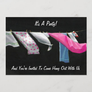 パーティーの招待: 来られる私達と時を過ごして下さい: 洗濯 招待状