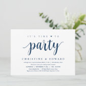 パーティーの時間だよ、モダンな結婚後の秘密の挙式 招待状 (スタンド正面)