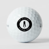 パーティーの時間だよ 面白いモノグラムギフト ゴルフボール (正面)