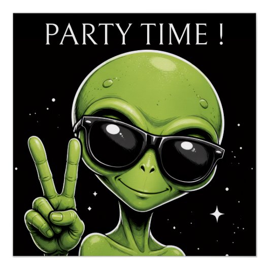 パーティーの時間だ宇宙人 ポスター (正面)